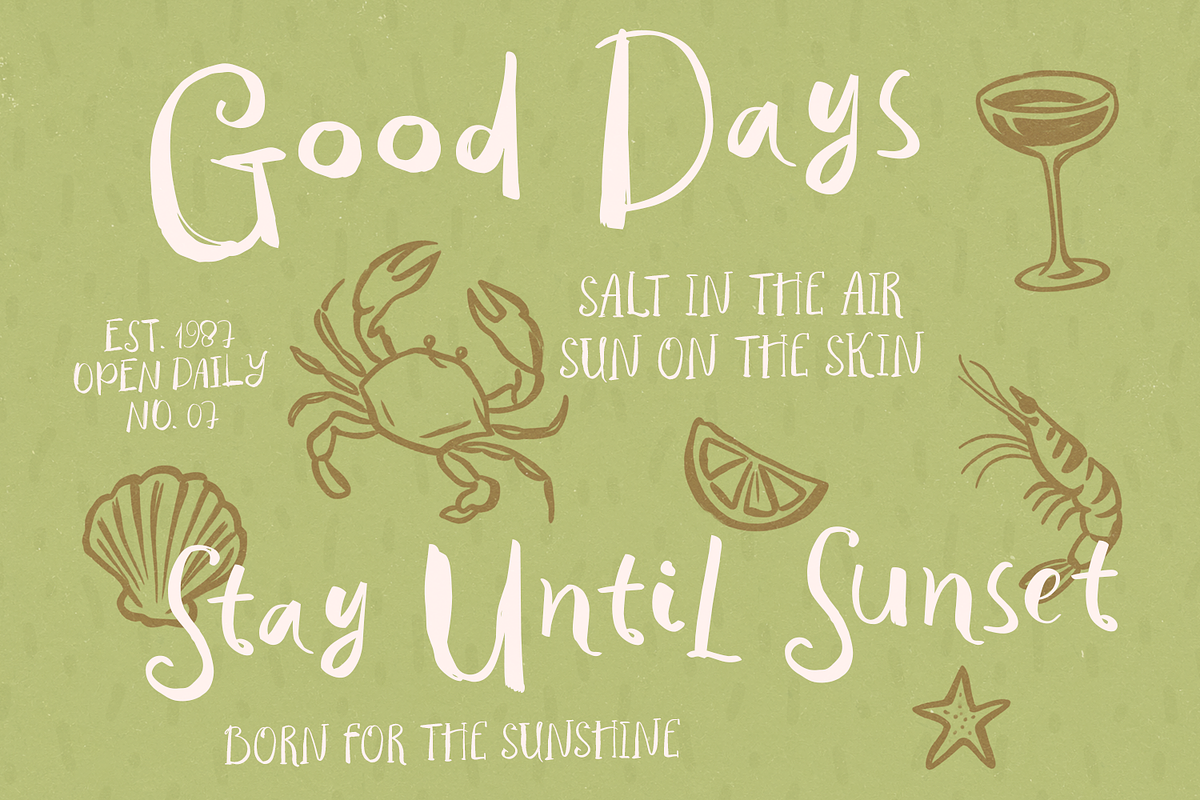Blossom Olive Font Duo, a Handwritten Font by Haps Space (Photo 7 of 13)