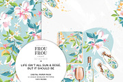Summer Rose Gold Floral Paper Pack, a Pattern Graphic by Frou Fou Craft (Thumbnail 2 of 7)