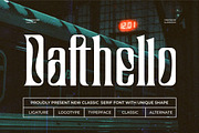 Dafthello || Unique Serif Font, a Serif Font by Idea Studio (Thumbnail 1 of 10)
