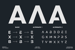 Asen Pro Fonts Family