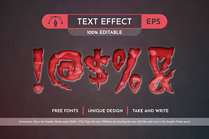 Emboss Bloody - Editable Text Effect