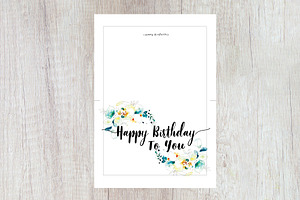 White Flower Birthday Card