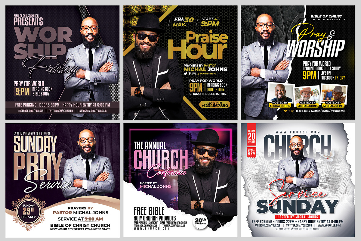 New-200 Church Flyers Bundle, a Flyer Template by AfzaalGraphics (Photo 41 of 41)