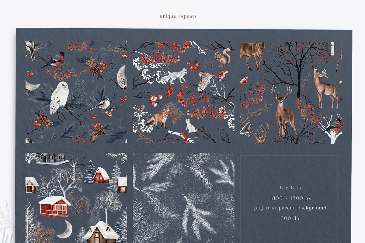 Huge Winter Woodland Scene Creator, an Animal Illustration by Busy May Studio (Photo 13 of 14)