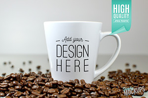12oz Latte Mug Mockup - 1 Sided