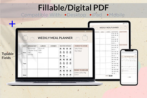 Weekly Meal Planner In Digital PDF