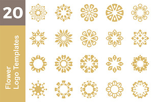 20 Logo Flower Templates Bundle