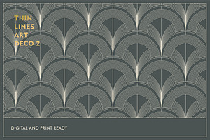 Thin Lines Art Deco Patterns 2