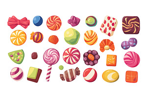 Sweets cartoon vector collection, an Object Illustration by Valerie Bodnar