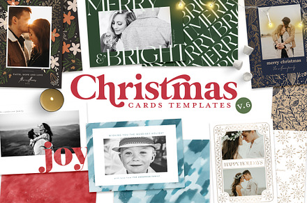 Christmas Cards Templates v6, a Card Template by 7th Avenue Designs