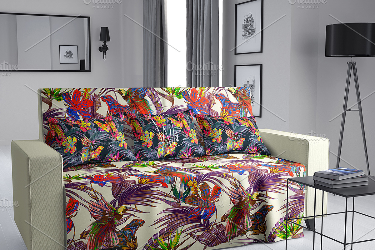 Sofa Cover Mockup, a Household Mockup by EFORIA (Photo 1 of 5)