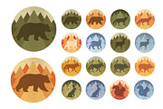 Forest Animals Emblem Collection, an Animal Illustration by PsychocheArt (Thumbnail 1 of 9)