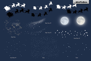 Flying Santa Overlays