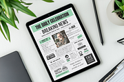 Vintage Newspaper Birthday Template, a Card Template by ZoloDesignHub (Thumbnail 7 of 9)