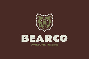 Bear Simple Mascot Logo, a Branding & Logo Template by Artnivora.Std