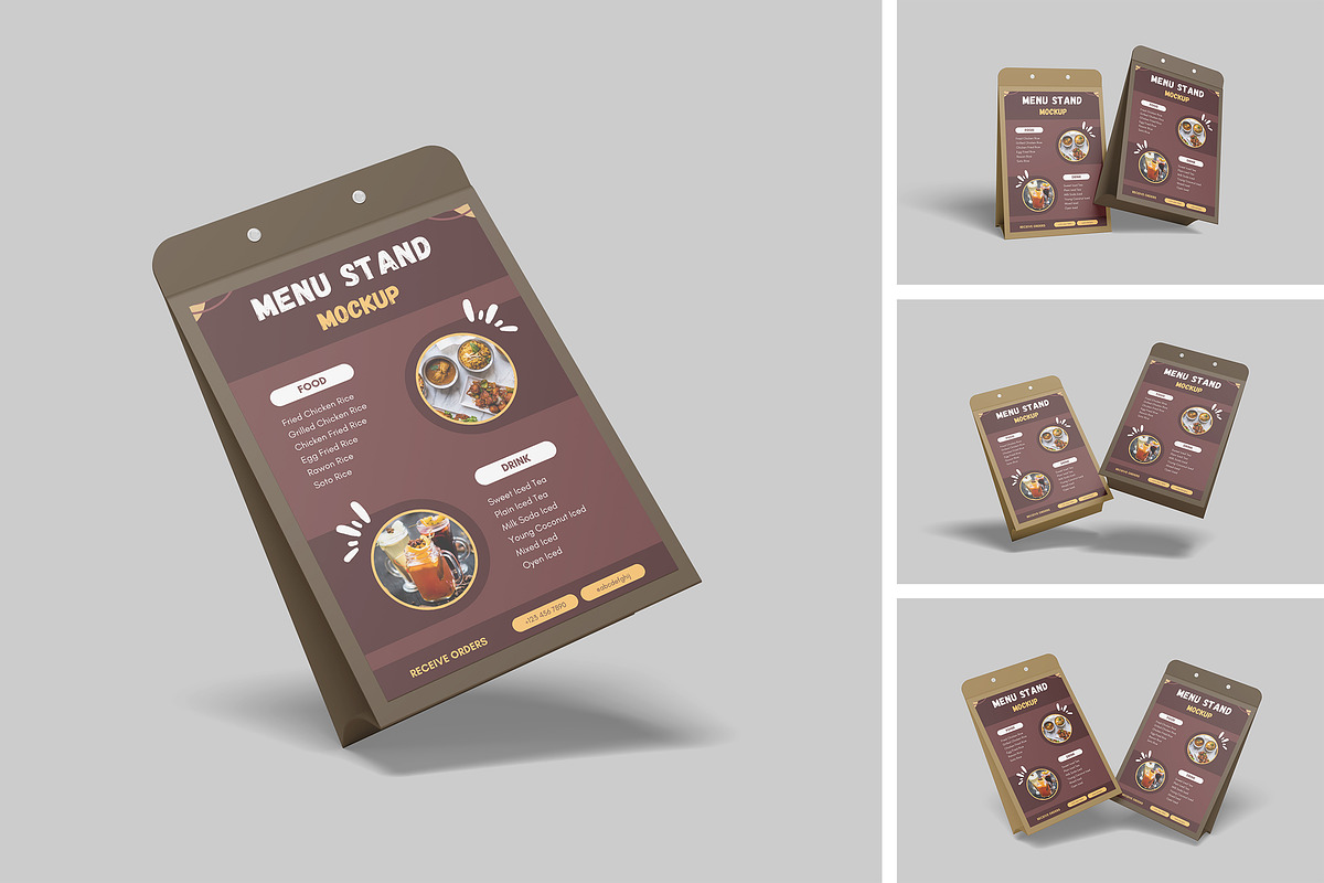 Menu Stand Mockup, a Mockup by DxSLEX (Photo 1 of 5)