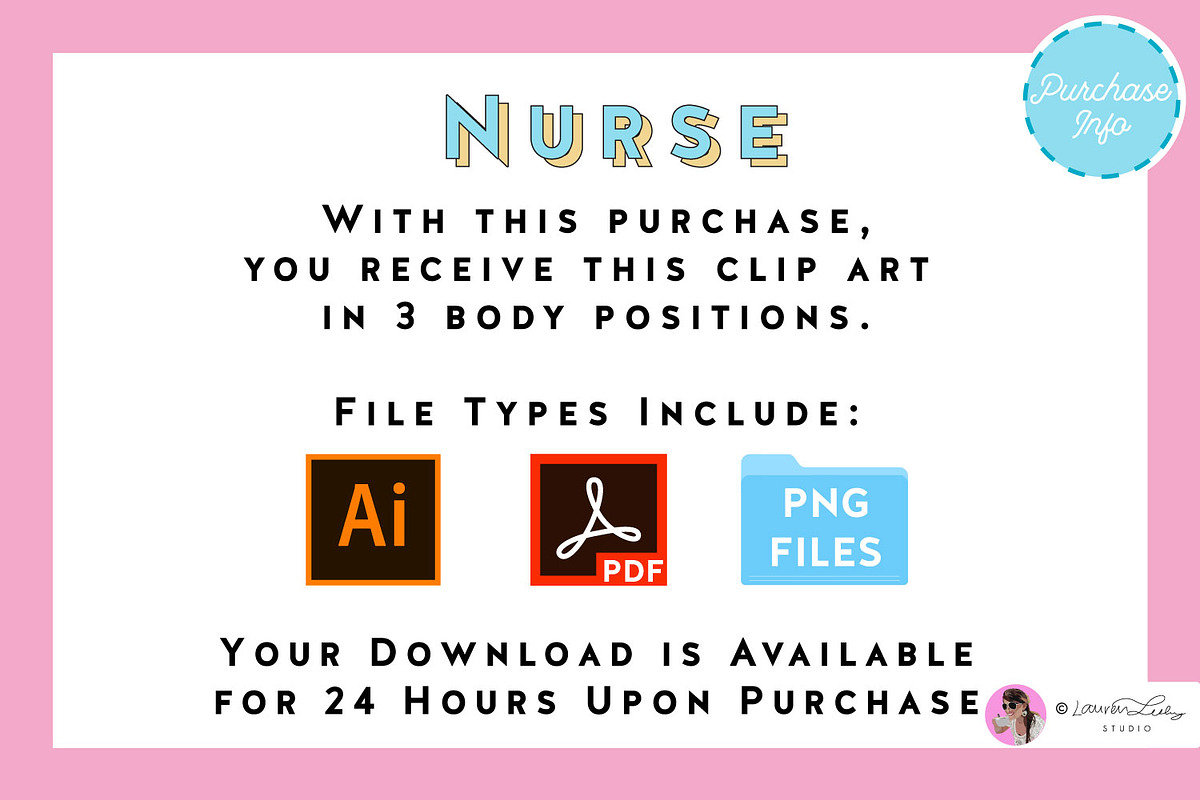 Nurse | Vector Bundle, a Healthcare Illustration by Lauren Lesley Studio (Photo 4 of 6)