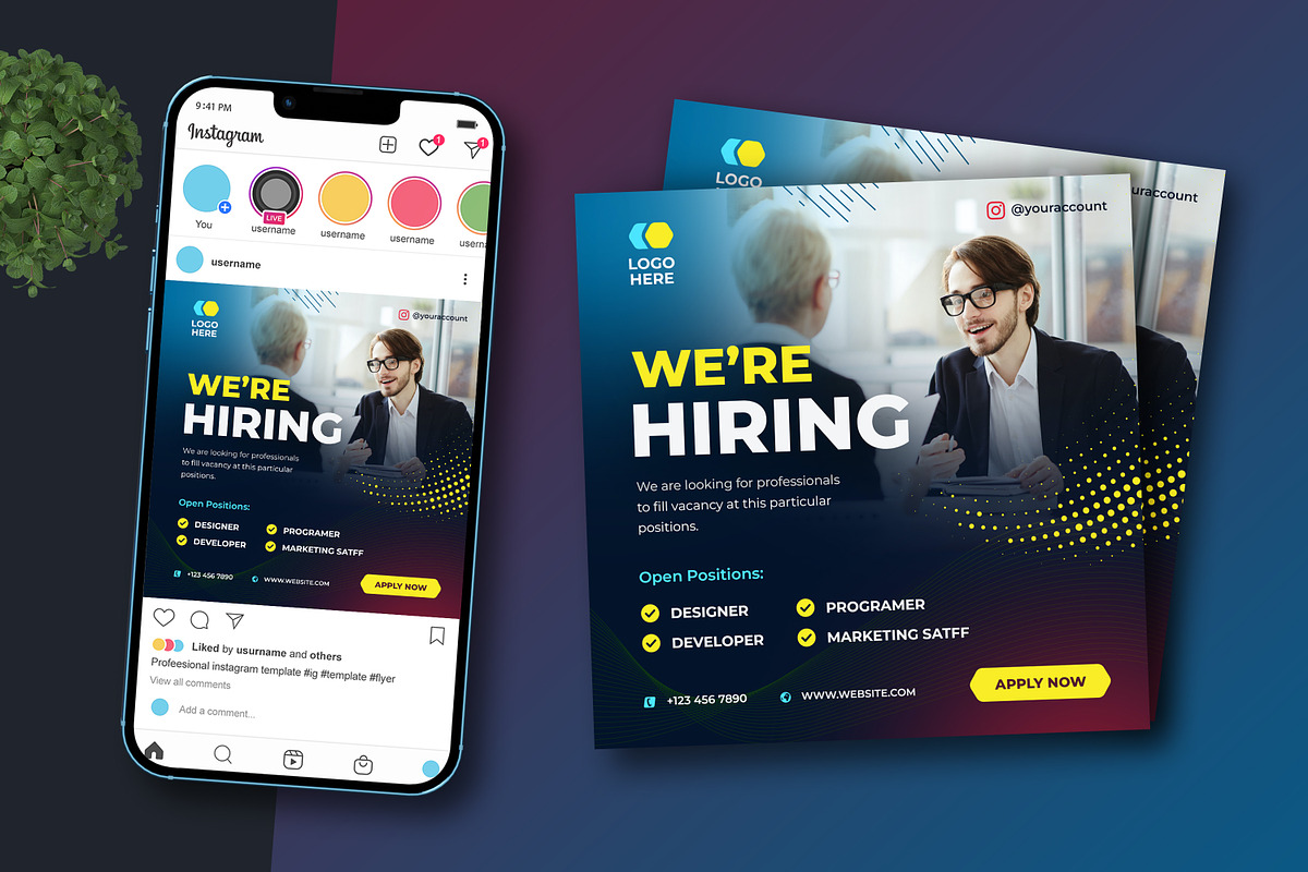 We're Hiring Social Media Template, a Social Media Template by Boostock