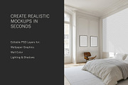 Paris Home | Bedroom No. 3 Mockup, a Household Mockup by Blixa 6 Studios (Thumbnail 3 of 8)
