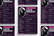Purple Color Shape Resume CV, a Resume Template by iDoodle Studio (Thumbnail 2 of 4)