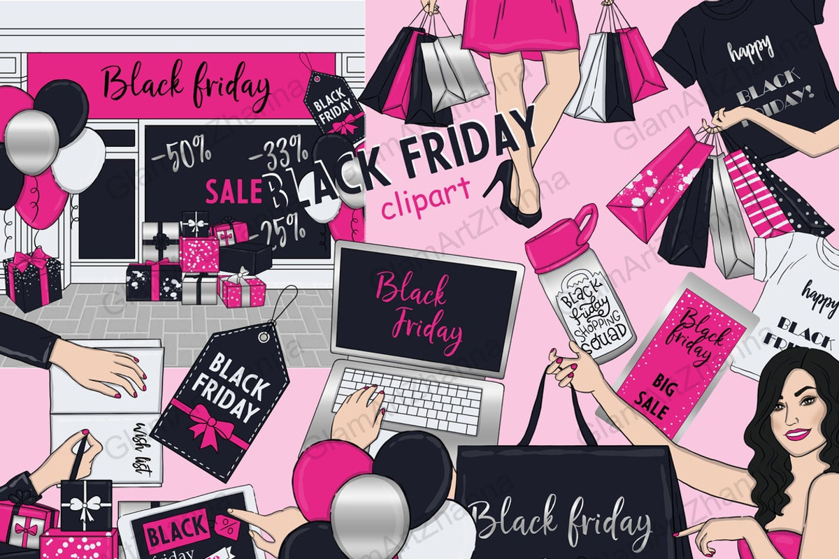 Black Friday Clipart, an Illustration by GlamArtZhanna (Photo 1 of 4)