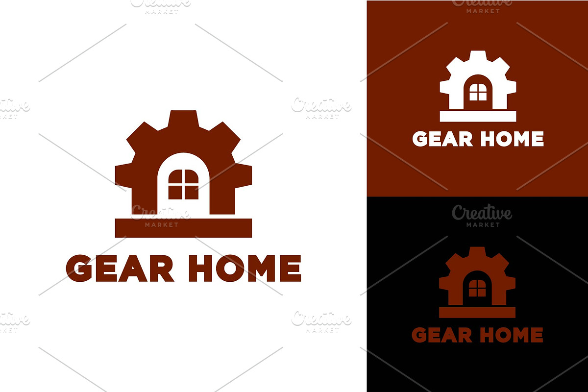 Gear Home Logos, a Branding & Logo Template by zaqilogo