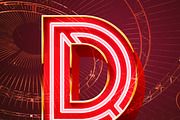Realistic vector neon alphabet 3, an Object Graphic by popskraft (Thumbnail 3 of 6)