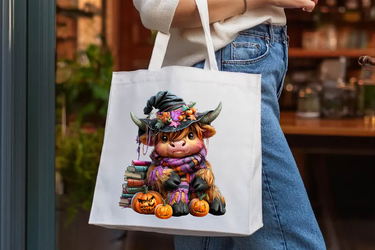 Halloween Highland Cow Clipart, a Seasonal Illustration by fashionaddict (Photo 7 of 7)