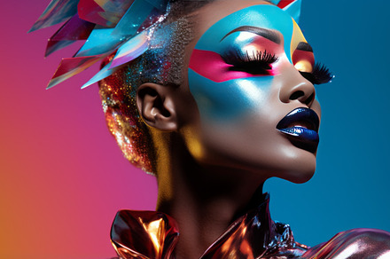 portrait fashion model woman creative make up, a Beauty & Fashion Photo by Natalia Klenova's Shop