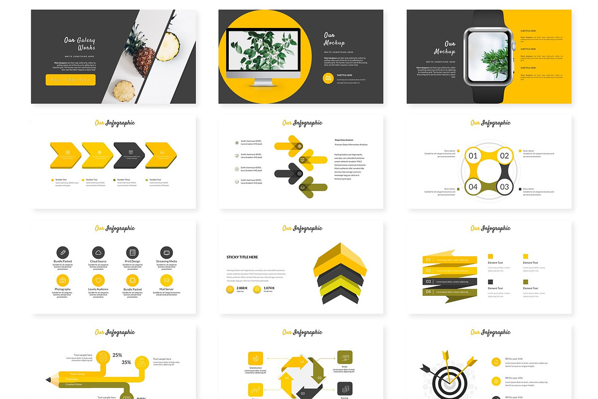 Sticky - Powerpoint Template, a Presentation Template by AQR Studio