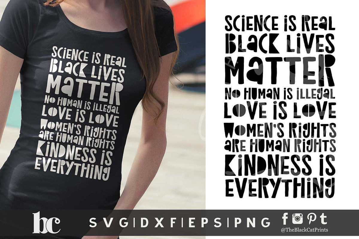 Science Is Real - BLM - Love Is Love, an Illustration by TheBlackCatPrints (Photo 3 of 4)