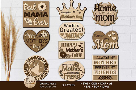 Mother's Day SET Multilayer Panels