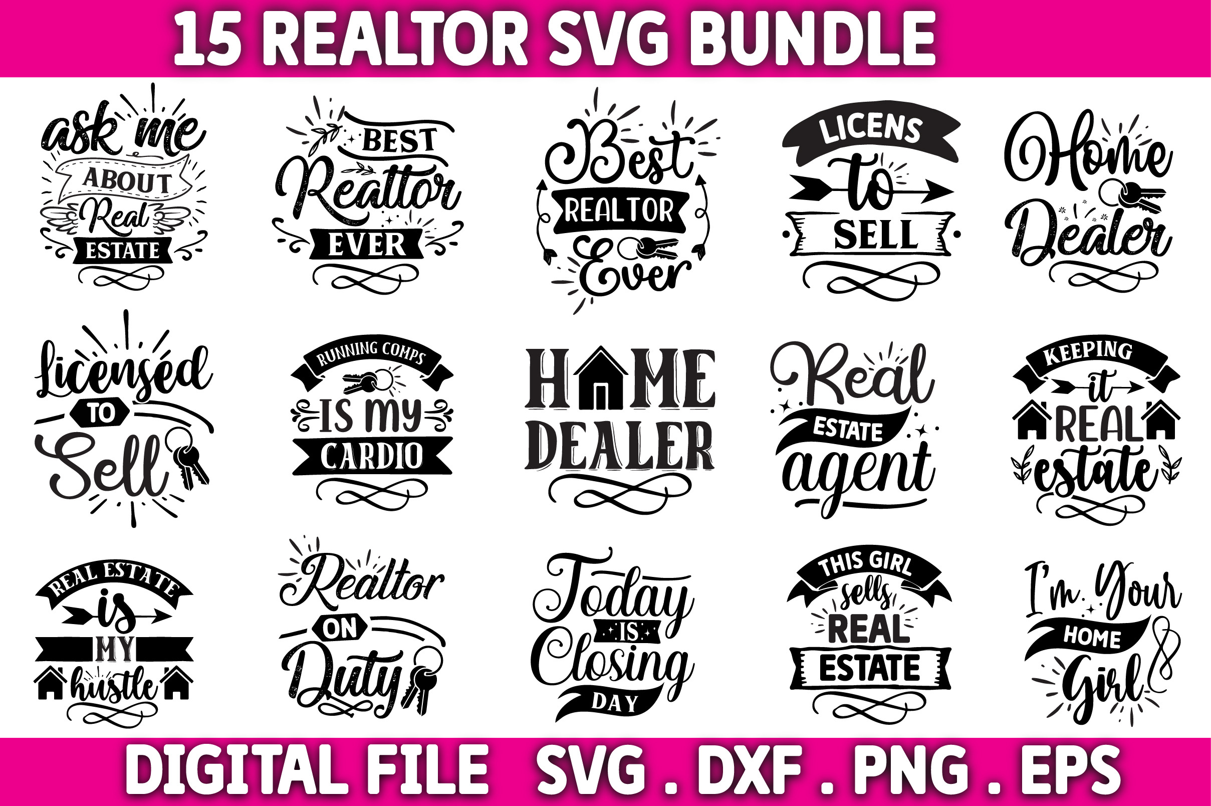 Real Estate SVG Bundle, Realtor Svg