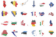 46 Low-Poly European Maps/FLags, an Illustration by Lukino (Thumbnail 3 of 4)