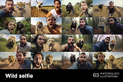 Selfie with wild animals - 63 images, an Animal Photo by Handmadefont (Thumbnail 2 of 11)