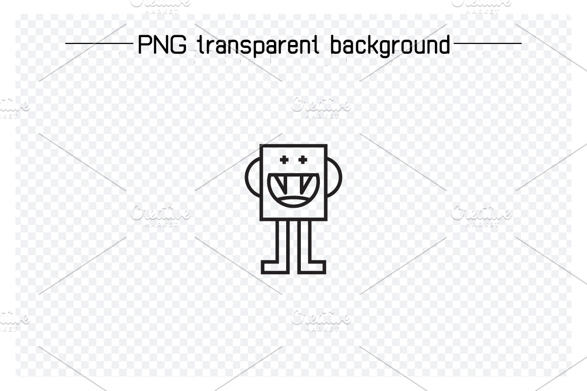 Cute Monster Characters Line Icons, an Outline Icon by Designfour (Photo 3 of 7)