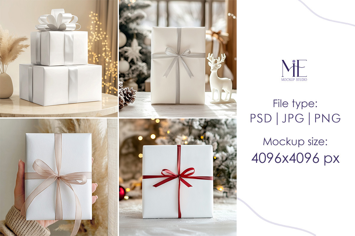 Xmas Wrapping Paper Mockup Bundle, a Packaging Mockup by Mie Mockup Studio (Photo 7 of 7)