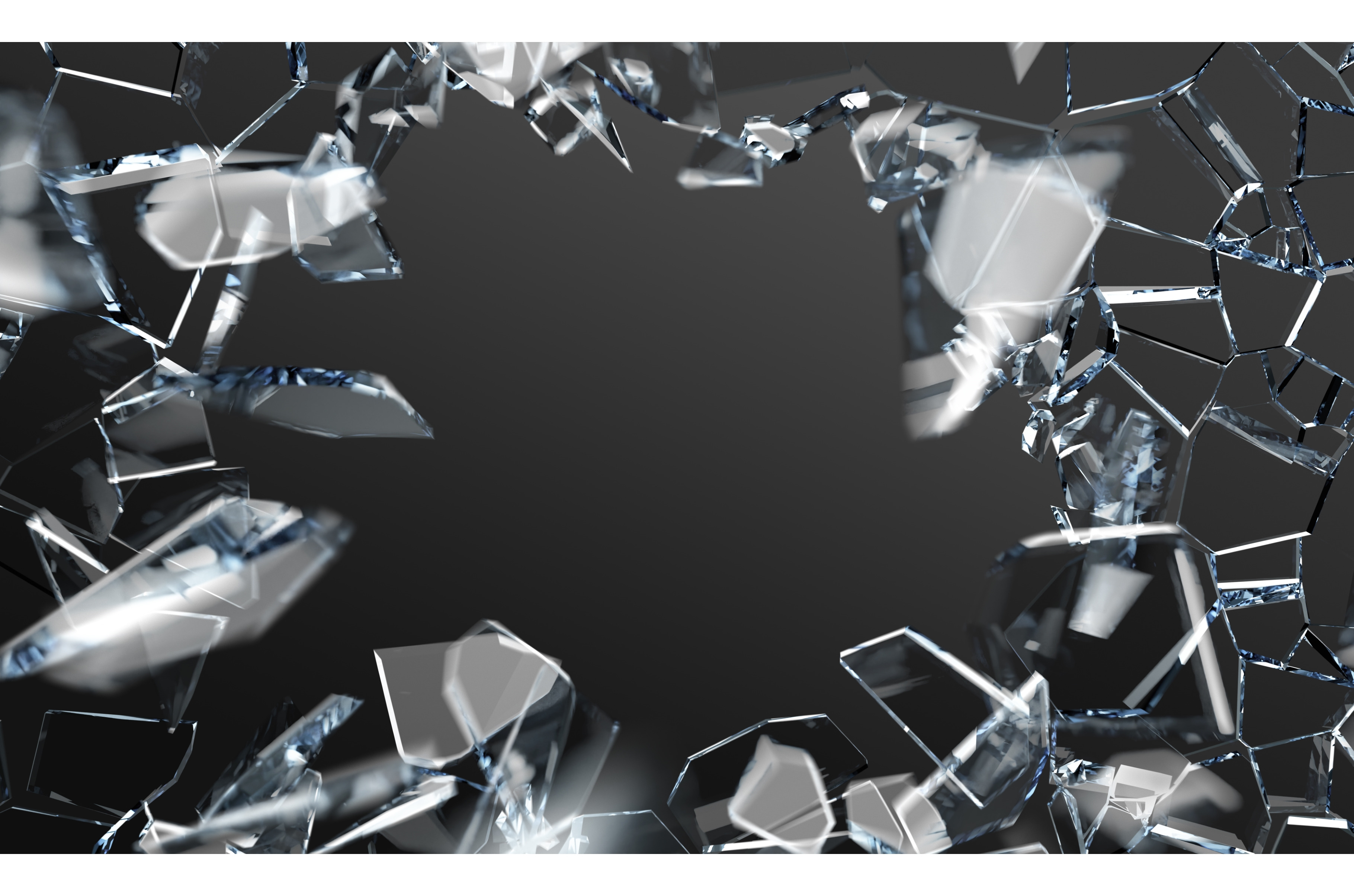 3D Broken Or Explosion Glass Flying by Marozhkastudio  Creative Market