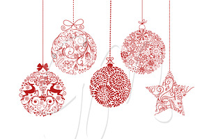 Christmas Silhouettes Ornaments Ball