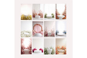 White Floral Podium Digital Backdrop, a Background Graphic by Business Chic (Thumbnail 3 of 6)