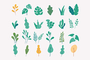 Flat Vector set of Plants, a Decorative Illustration by Vector_Art (Thumbnail 2 of 3)