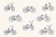 Bicycles & Promenade Vector Drawings, a Decorative Illustration by Adiemus (Thumbnail 2 of 10)