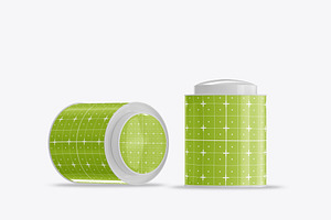 Colored Hexagonal Tea Tin Mockup