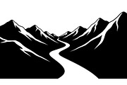 50 Mountain Landscape Silhouette Bun, an Illustration by Designer_Momina (Thumbnail 32 of 51)