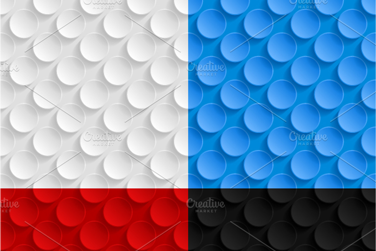Set of geometric seamless patterns preview 4