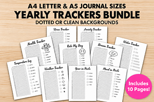 Yearly Trackers Bundle