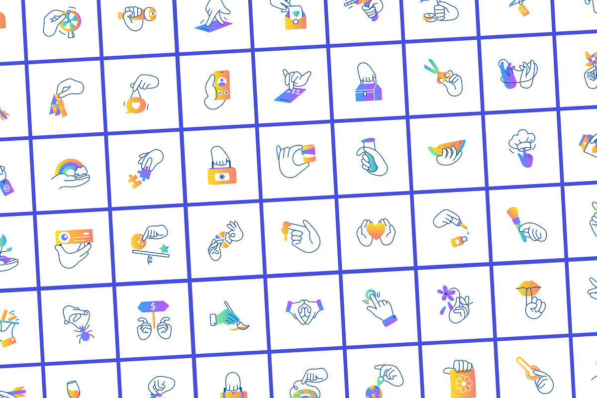 Hand Doodles Bundle, a Duotone Icon by Prosymbols (Photo 6 of 12)