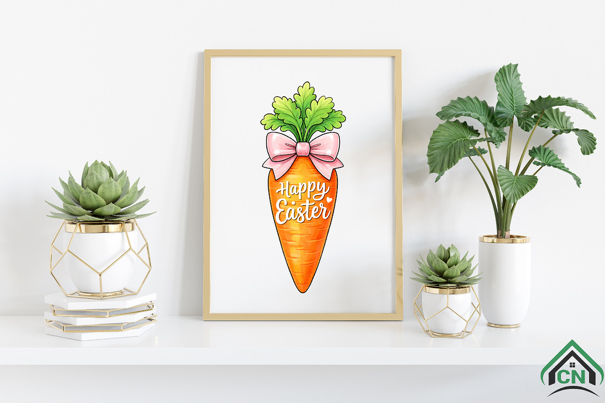 Happy Easter Carrot PNG, an Illustration by Craft Nest (Photo 6 of 6)