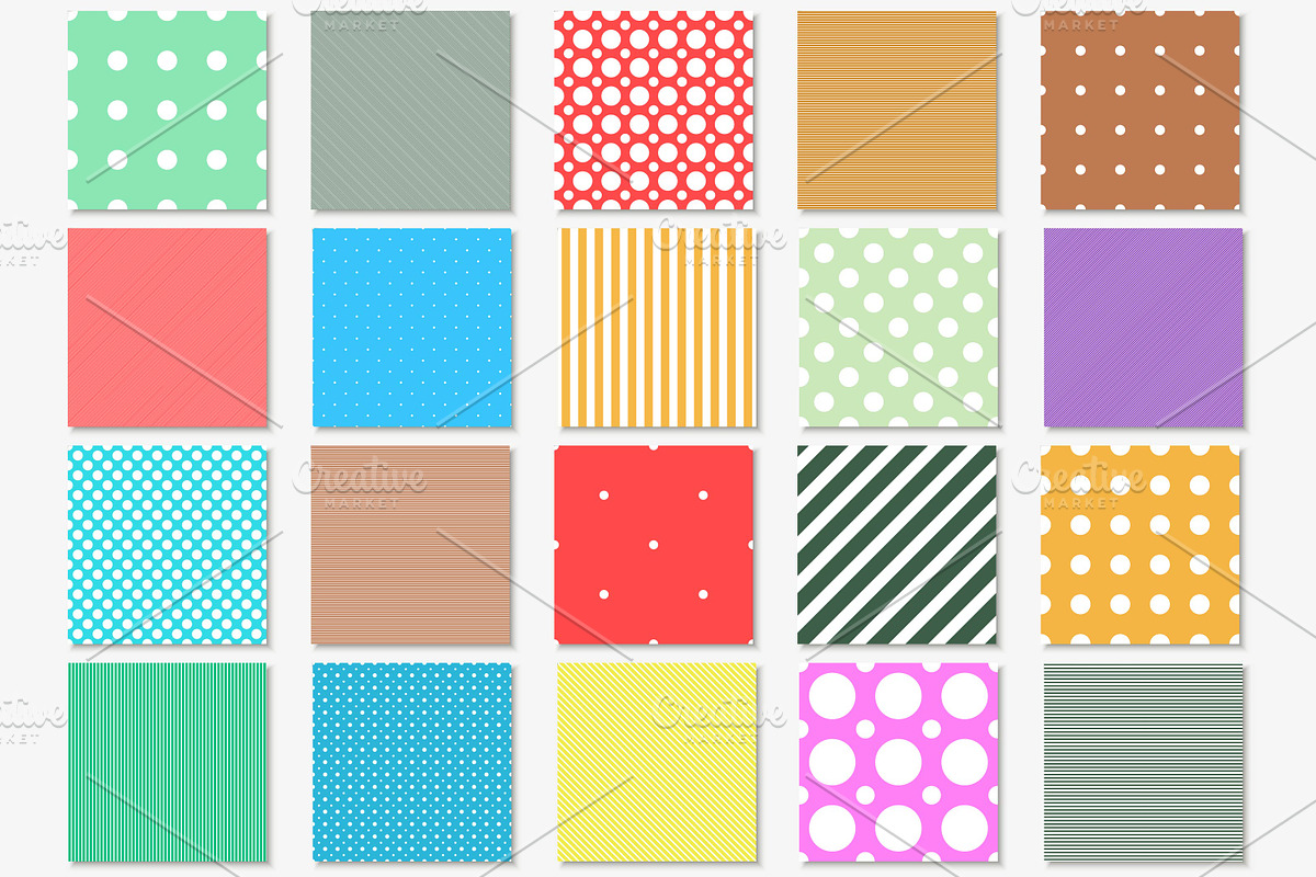 50 dotted and stripped color prints, a Pattern Graphic by ExpressShop (Photo 5 of 6)