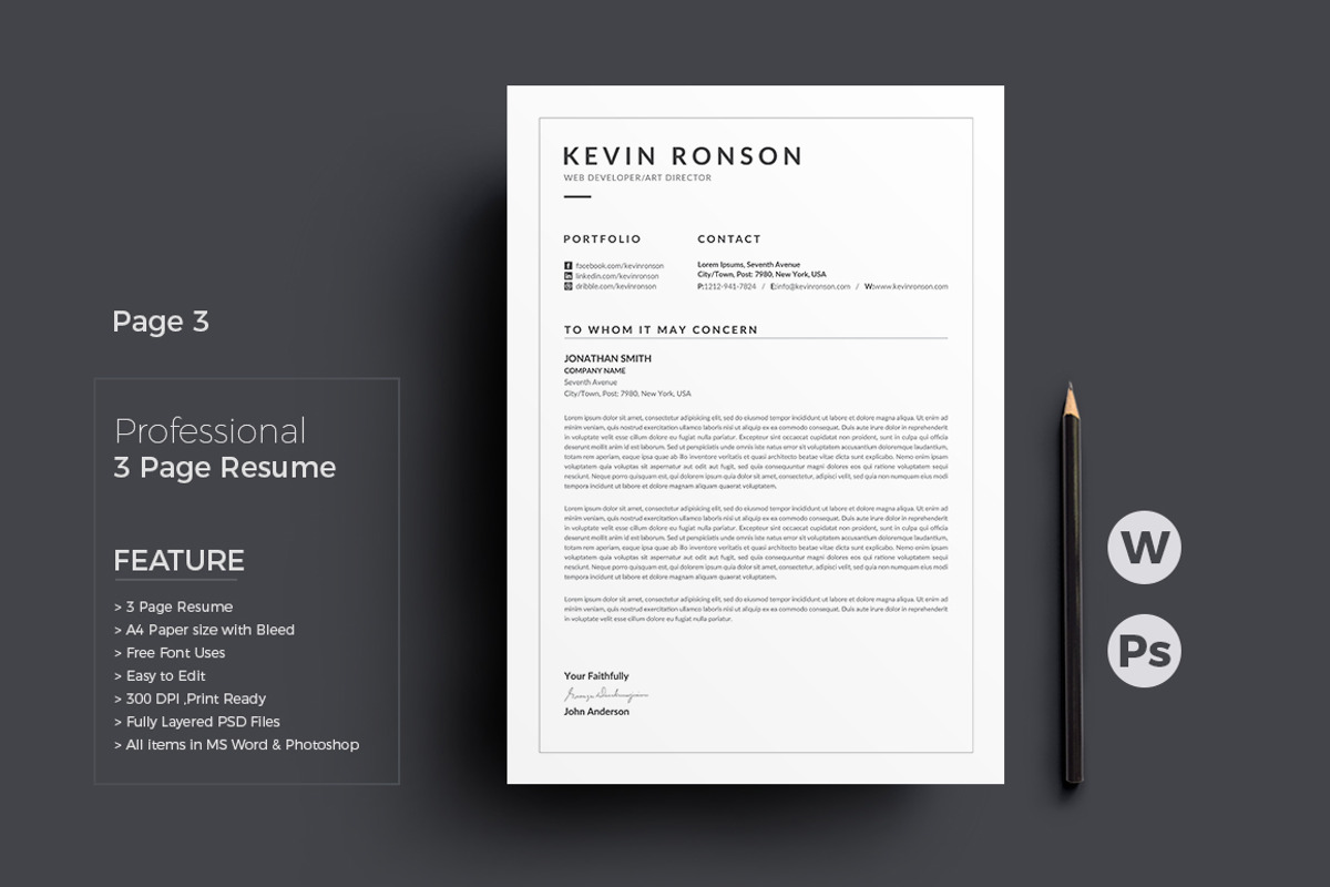 Resume/CV, a Resume Template by deviserpark (Photo 4 of 6)